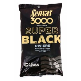 Прикормка Sensas 3000 Super Black Riviere 1 кг (Река)
